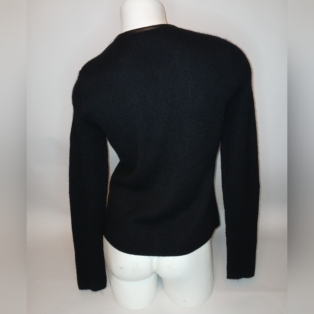 Cashmere Sweater Charter Club Cashmere Sweater Genuine Leather Zip Sweater - Picture 5 of 11